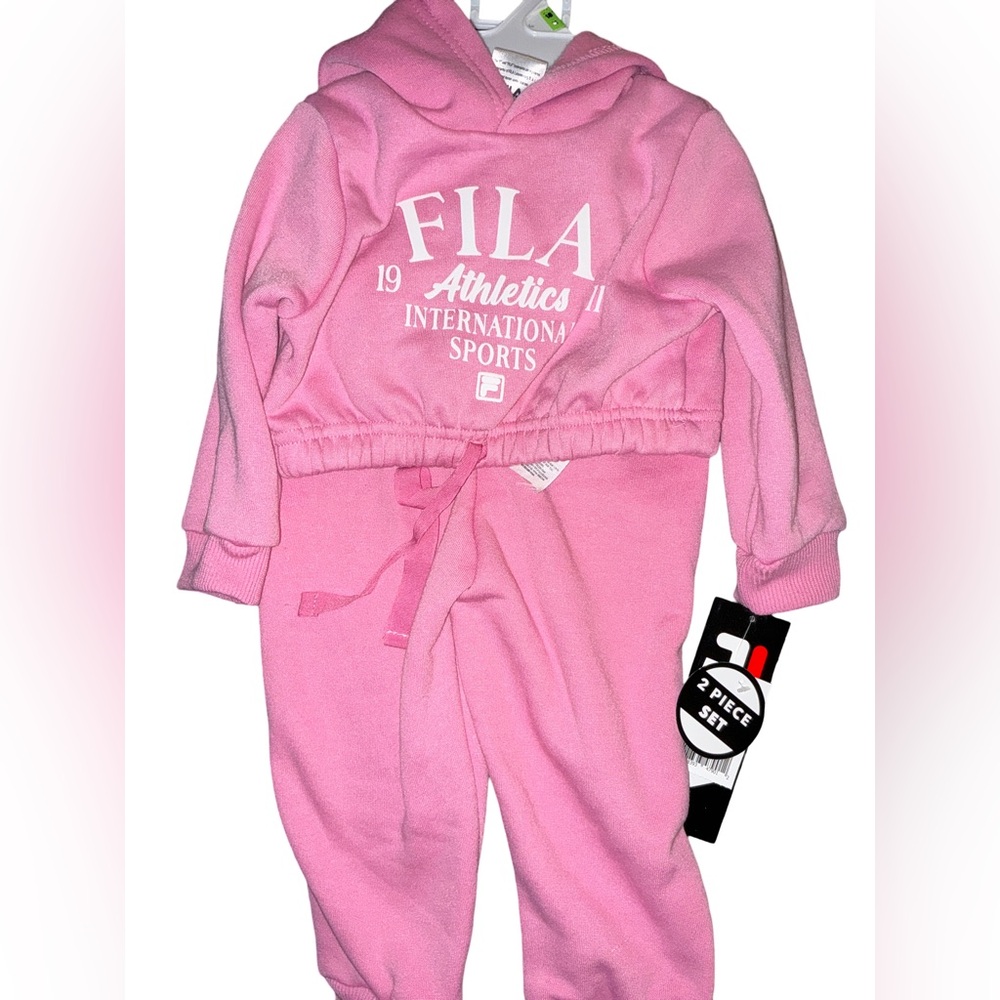 Fila Girls Pink Hoodie and Pants Set NWT